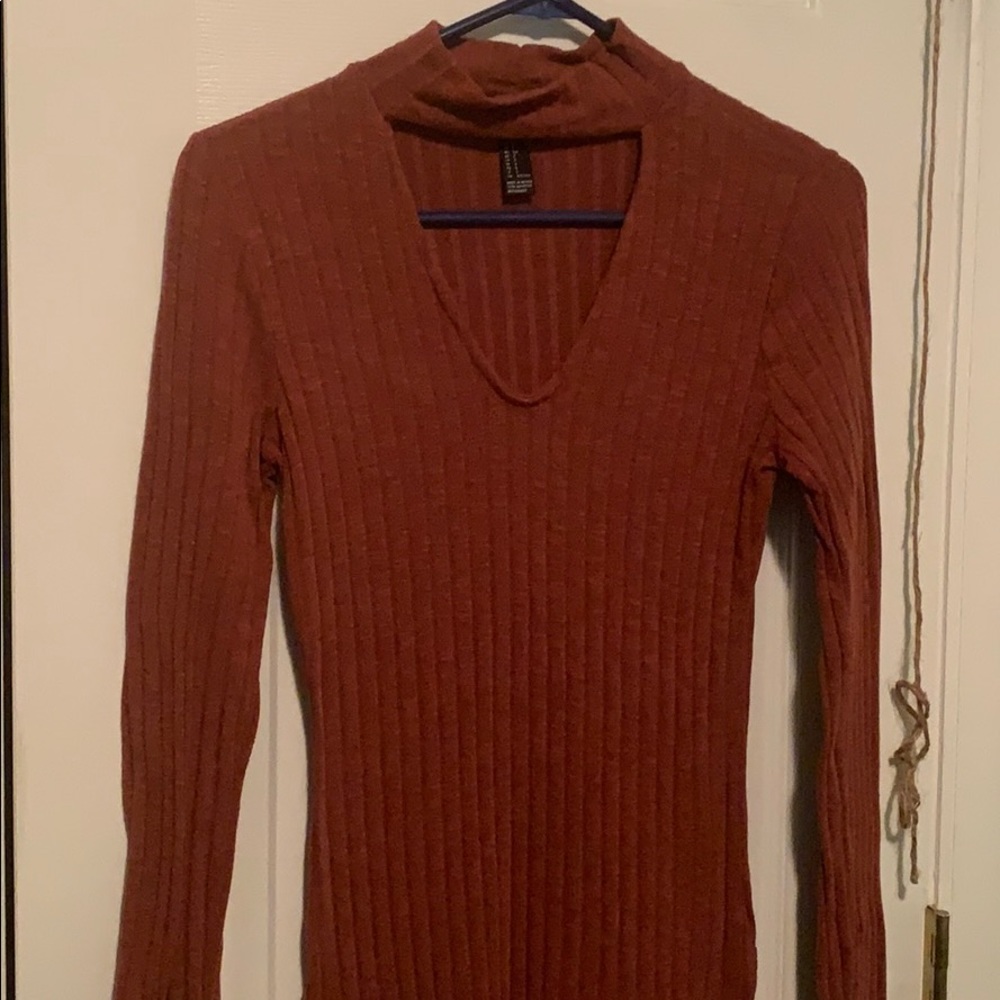 High neck long sleeve